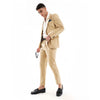 Tiavllya Fashion 2 Pieces Mens Suit Flat Peak Lapel Tuxedos For Wedding (Blazer+Pants)