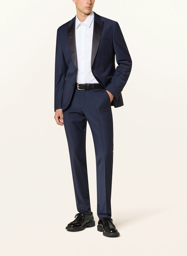 Tiavllya Fashion 2 Pieces Mens Suit Flat Peak Lapel Tuxedos For Wedding (Blazer+Pants)