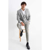 Tiavllya Fashion 3 Pieces Mens Suit Flat Notch Lapel Suit(Blazer+Vest+ Pant)