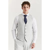 Tiavllya Fashion 3 Pieces Mens Suit Flat Notch Lapel Tuxedos (Blazer+vest+Pants)