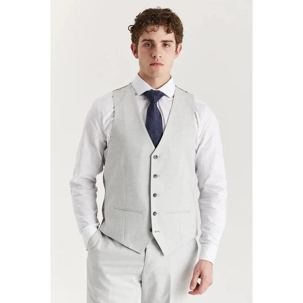 Tiavllya Fashion 3 Pieces Mens Suit Flat Notch Lapel Tuxedos (Blazer+vest+Pants)