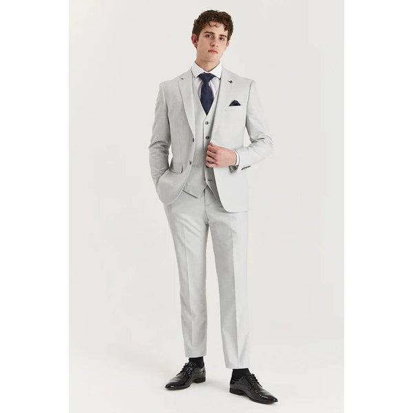 Tiavllya Fashion 3 Pieces Mens Suit Flat Notch Lapel Tuxedos (Blazer+vest+Pants)