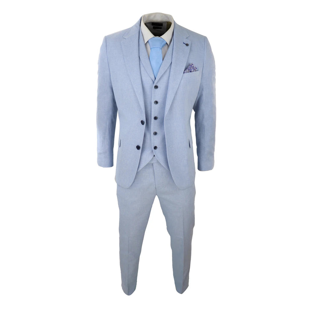 Tiavllya Fashion 3 Pieces Mens Suit Flat Notch Lapel Tuxedos (Blazer+vest+Pants)