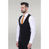 Tiavllya Fashion 3 Pieces Mens Suit Flat Notch Lapel Tuxedos (Blazer+vest+Pants)