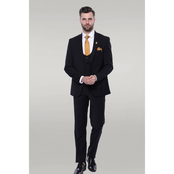 Tiavllya Fashion 3 Pieces Mens Suit Flat Notch Lapel Tuxedos (Blazer+vest+Pants)