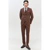 Tiavllya Fashion 3 Pieces Mens Suit Flat Notch Lapel Tuxedos (Blazer+vest+Pants)