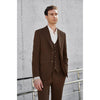 Tiavllya Fashion 3 Pieces Mens Suit Flat Notch Lapel Tuxedos (Blazer+vest+Pants)