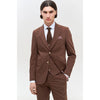 Tiavllya Fashion 3 Pieces Mens Suit Flat Notch Lapel Tuxedos (Blazer+vest+Pants)