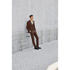 Tiavllya Fashion 3 Pieces Mens Suit Flat Notch Lapel Tuxedos (Blazer+vest+Pants)