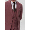 Tiavllya Fashion 3 Pieces Mens Suit Flat Notch Lapel Tuxedos (Blazer+vest+Pants)