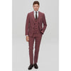 Tiavllya Fashion 3 Pieces Mens Suit Flat Notch Lapel Tuxedos (Blazer+vest+Pants)