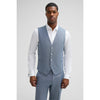 Tiavllya Fashion 3 Pieces Mens Suit Flat Notch Lapel Tuxedos (Blazer+vest+Pants)