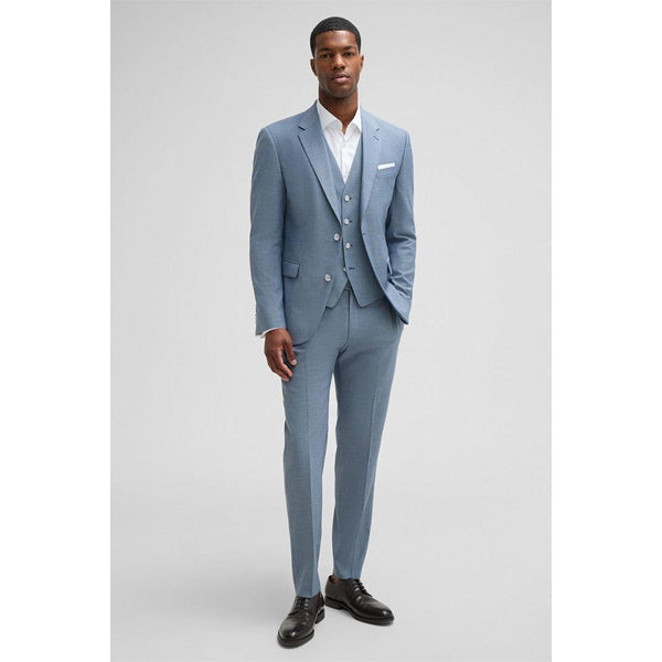 Tiavllya Fashion 3 Pieces Mens Suit Flat Notch Lapel Tuxedos (Blazer+vest+Pants)