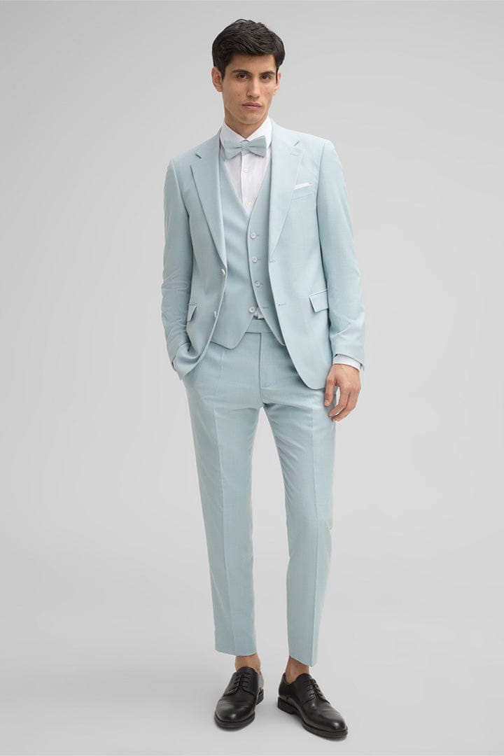 Tiavllya Fashion 3 Pieces Mens Suit Flat Notch Lapel Tuxedos (Blazer+vest+Pants)