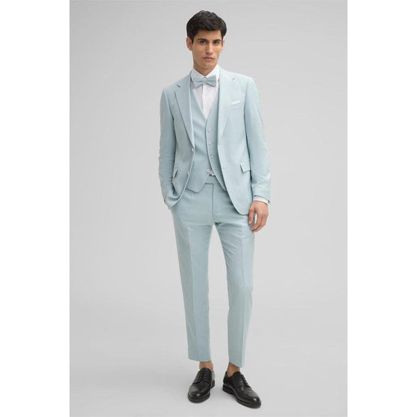 Tiavllya Fashion 3 Pieces Mens Suit Flat Notch Lapel Tuxedos (Blazer+vest+Pants)