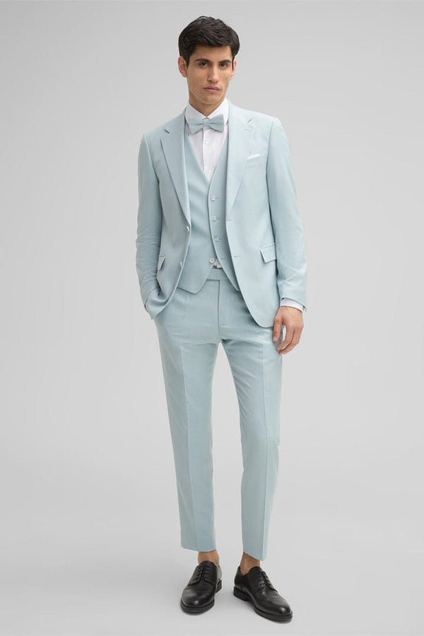 Tiavllya Fashion 3 Pieces Mens Suit Flat Notch Lapel Tuxedos (Blazer+vest+Pants)