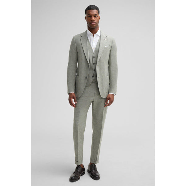 Tiavllya Fashion 3 Pieces Mens Suit Flat Notch Lapel Tuxedos (Blazer+vest+Pants)