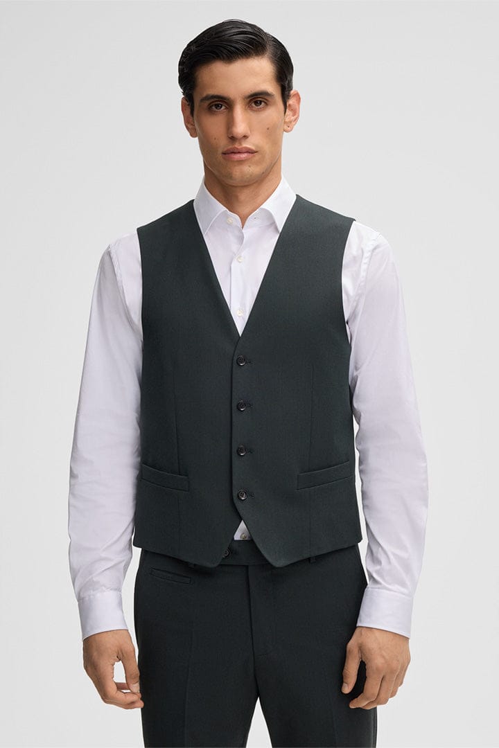 Tiavllya Fashion 3 Pieces Mens Suit Flat Notch Lapel Tuxedos (Blazer+vest+Pants)