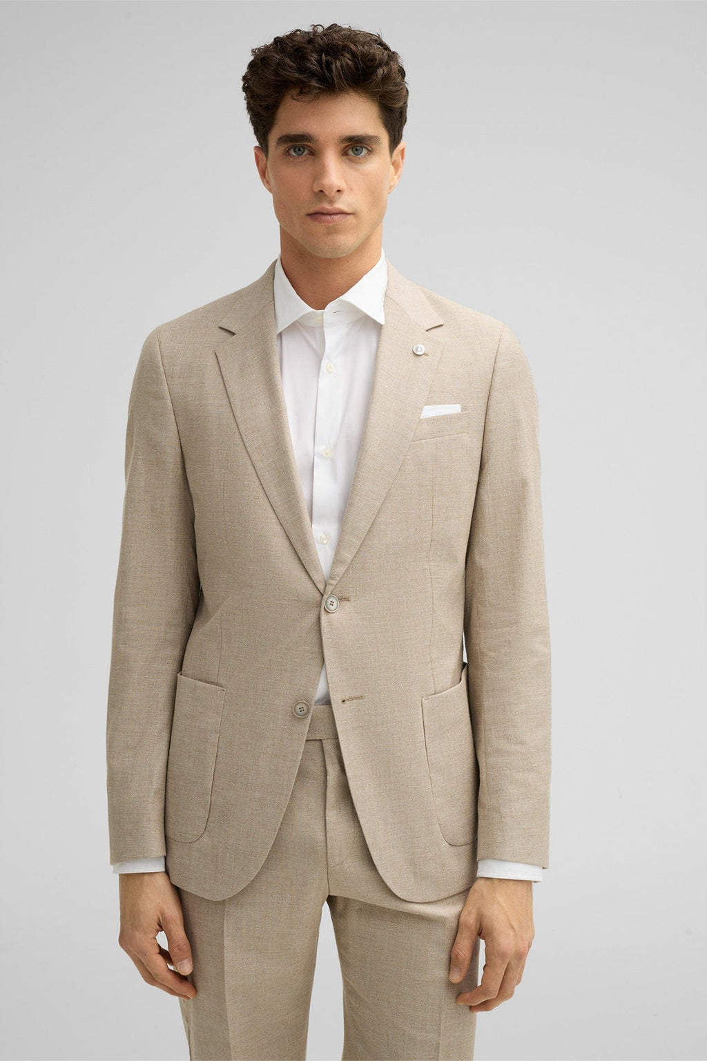 Tiavllya Fashion 3 Pieces Mens Suit Flat Notch Lapel Tuxedos (Blazer+vest+Pants)