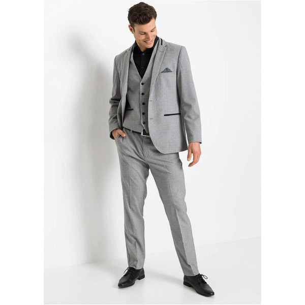 Tiavllya Fashion 3 Pieces Mens Suit Flat Notch Lapel Tuxedos (Blazer+vest+Pants)