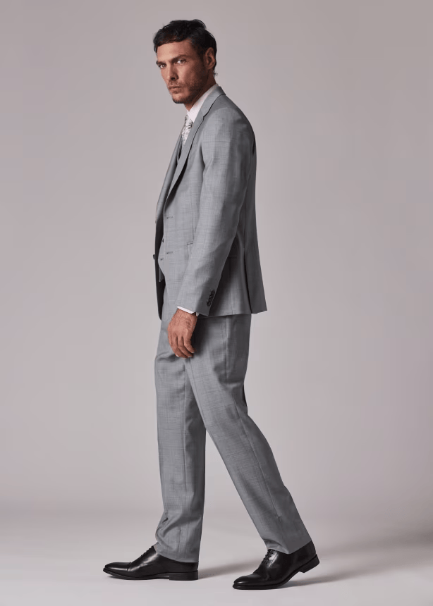 Tiavllya Fashion 3 Pieces Mens Suit Flat Notch Lapel Tuxedos (Blazer+vest+Pants)