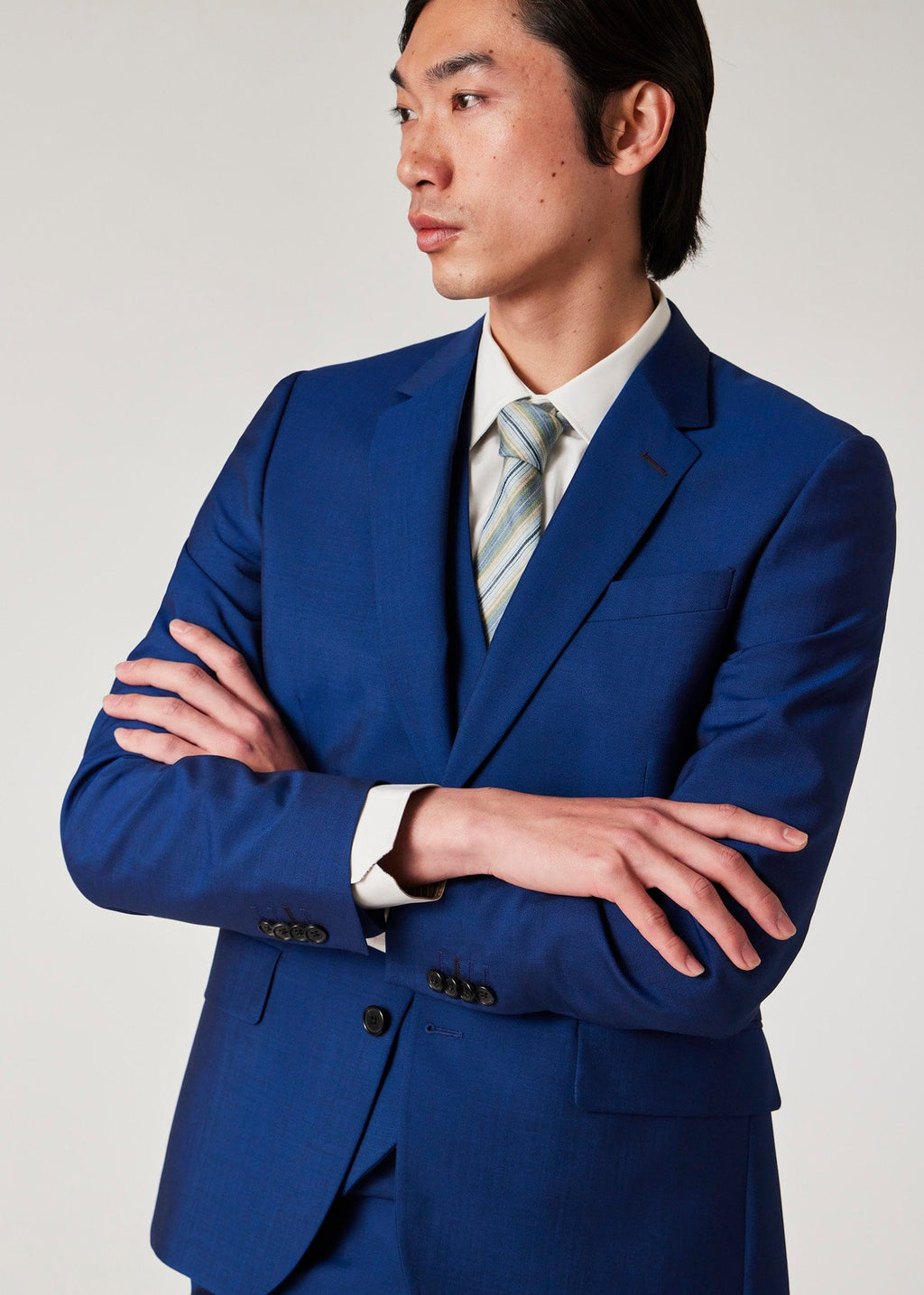 Tiavllya Fashion 3 Pieces Mens Suit Flat Notch Lapel Tuxedos (Blazer+vest+Pants)