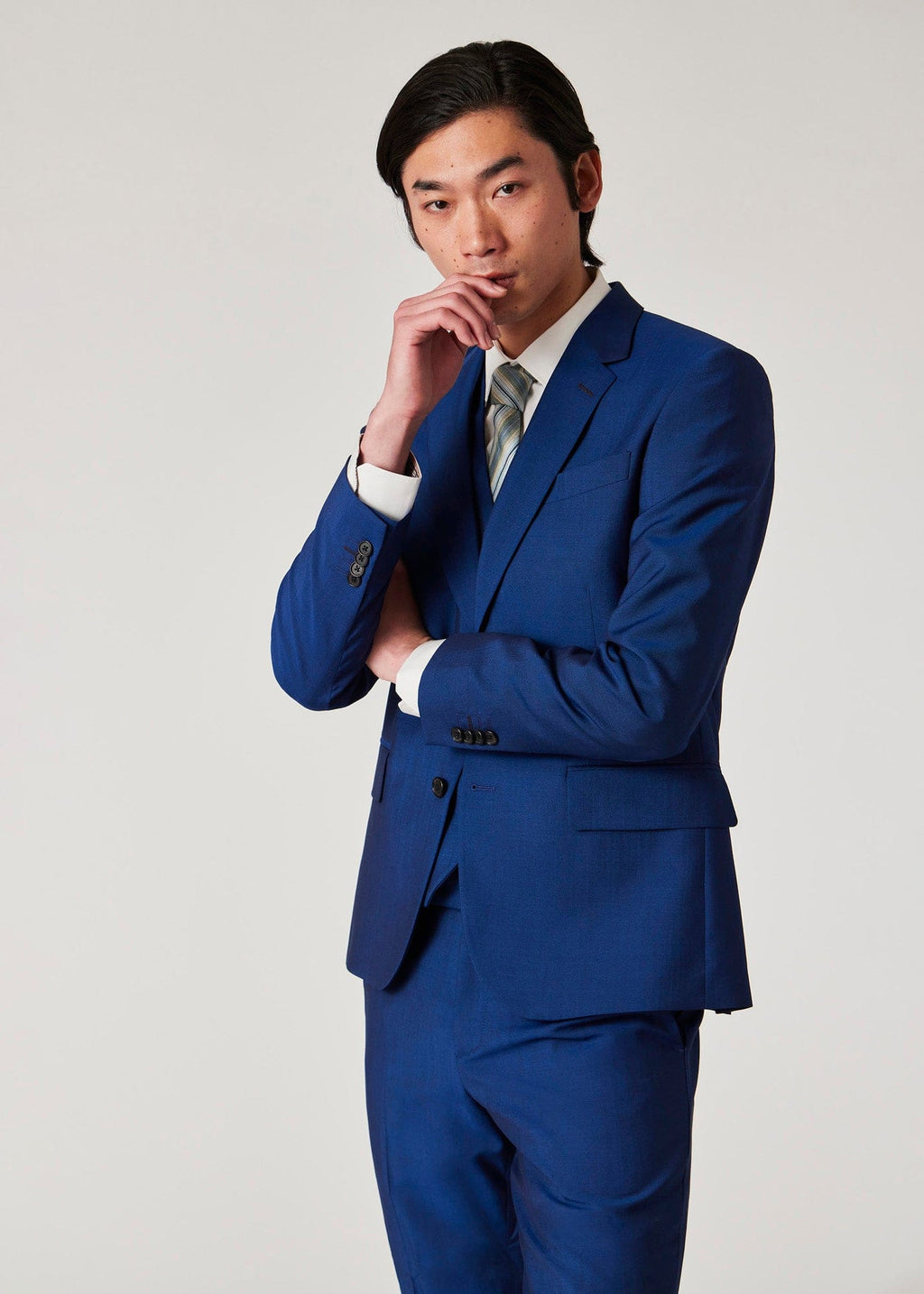 Tiavllya Fashion 3 Pieces Mens Suit Flat Notch Lapel Tuxedos (Blazer+vest+Pants)