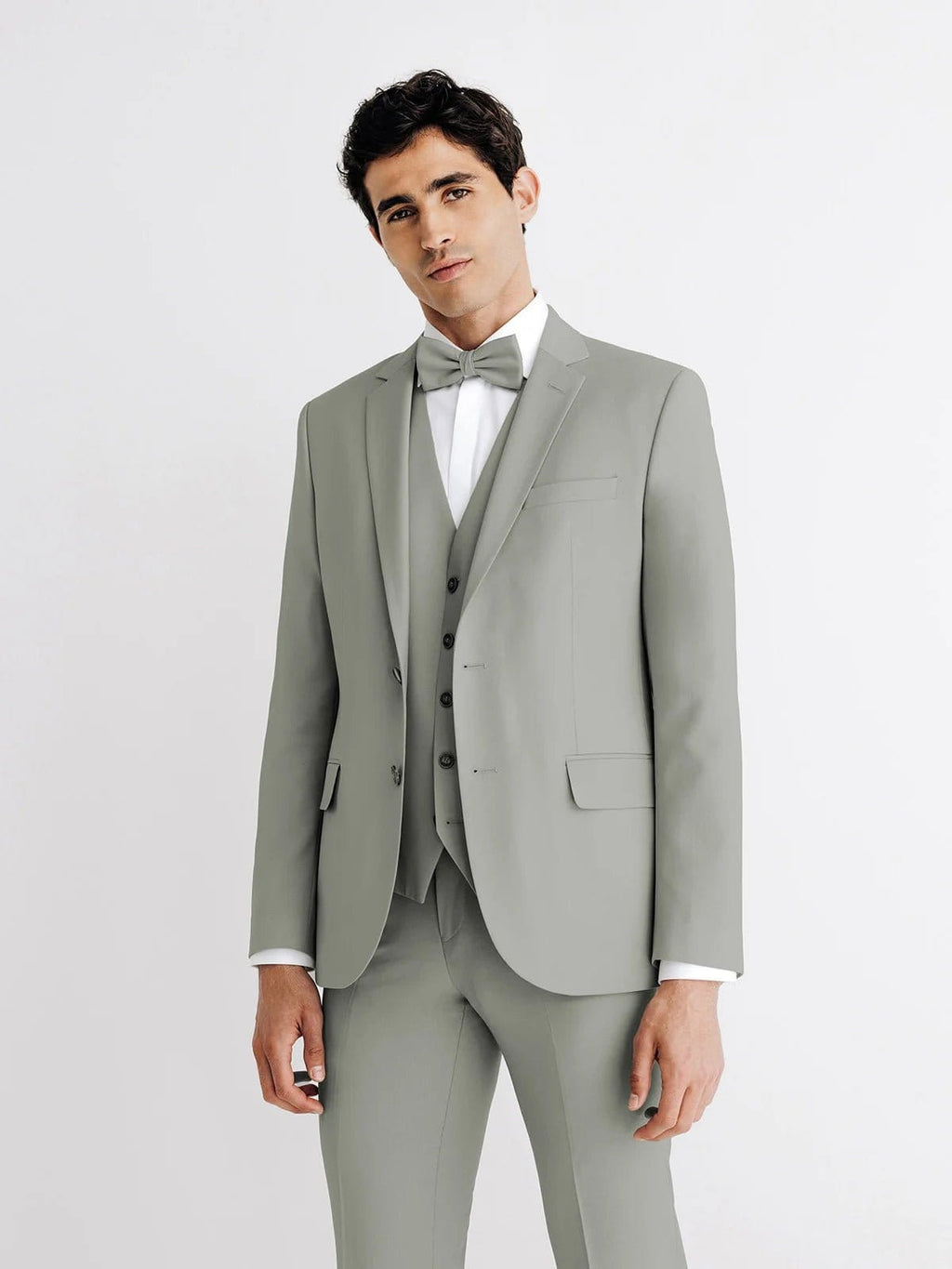 Tiavllya Fashion 3 Pieces Mens Suit Flat Notch Lapel Tuxedos (Blazer+vest+Pants)