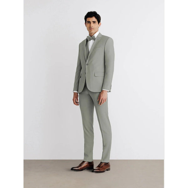 Tiavllya Fashion 3 Pieces Mens Suit Flat Notch Lapel Tuxedos (Blazer+vest+Pants)