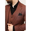 Tiavllya Fashion 3 Pieces Mens Suit Flat Notch Lapel Tuxedos (Blazer+vest+Pants)