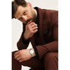 Tiavllya Fashion 3 Pieces Mens Suit Flat Notch Lapel Tuxedos (Blazer+vest+Pants)