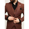 Tiavllya Fashion 3 Pieces Mens Suit Flat Notch Lapel Tuxedos (Blazer+vest+Pants)