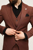 Tiavllya Fashion 3 Pieces Mens Suit Flat Notch Lapel Tuxedos (Blazer+vest+Pants)