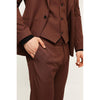 Tiavllya Fashion 3 Pieces Mens Suit Flat Notch Lapel Tuxedos (Blazer+vest+Pants)