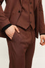 Tiavllya Fashion 3 Pieces Mens Suit Flat Notch Lapel Tuxedos (Blazer+vest+Pants)