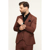 Tiavllya Fashion 3 Pieces Mens Suit Flat Notch Lapel Tuxedos (Blazer+vest+Pants)