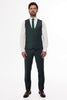 Tiavllya Fashion 3 Pieces Mens Suit Flat Notch Lapel Tuxedos (Blazer+vest+Pants)