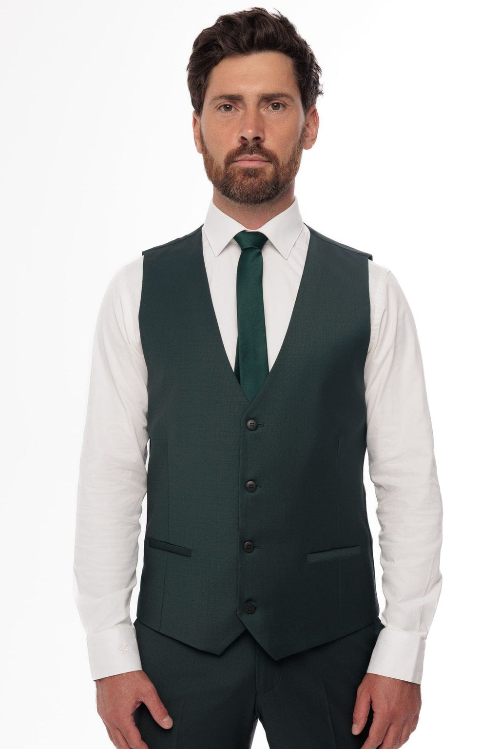 Tiavllya Fashion 3 Pieces Mens Suit Flat Notch Lapel Tuxedos (Blazer+vest+Pants)