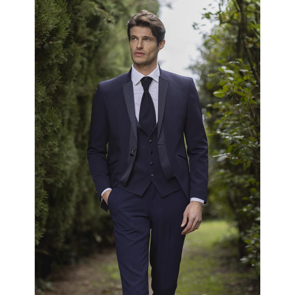 Tiavllya Fashion 3 Pieces Mens Suit Flat Notch Lapel Tuxedos (Blazer+vest+Pants)