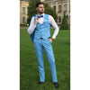 Tiavllya Fashion 3 Pieces Mens Suit Flat Notch Lapel Tuxedos (Blazer+vest+Pants)