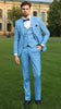 Tiavllya Fashion 3 Pieces Mens Suit Flat Notch Lapel Tuxedos (Blazer+vest+Pants)