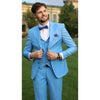 Tiavllya Fashion 3 Pieces Mens Suit Flat Notch Lapel Tuxedos (Blazer+vest+Pants)