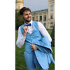 Tiavllya Fashion 3 Pieces Mens Suit Flat Notch Lapel Tuxedos (Blazer+vest+Pants)