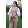 Tiavllya Fashion 3 Pieces Mens Suit Flat Notch Lapel Tuxedos (Blazer+vest+Pants)