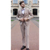 Tiavllya Fashion 3 Pieces Mens Suit Flat Notch Lapel Tuxedos (Blazer+vest+Pants)