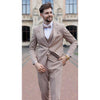 Tiavllya Fashion 3 Pieces Mens Suit Flat Notch Lapel Tuxedos (Blazer+vest+Pants)