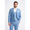 Tiavllya Fashion 3 Pieces Mens Suit Flat Notch Lapel Tuxedos (Blazer+vest+Pants)