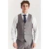 Tiavllya Fashion 3 Pieces Mens Suit Flat Notch Lapel Tuxedos (Blazer+vest+Pants)