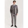 Tiavllya Fashion 3 Pieces Mens Suit Flat Notch Lapel Tuxedos (Blazer+vest+Pants)