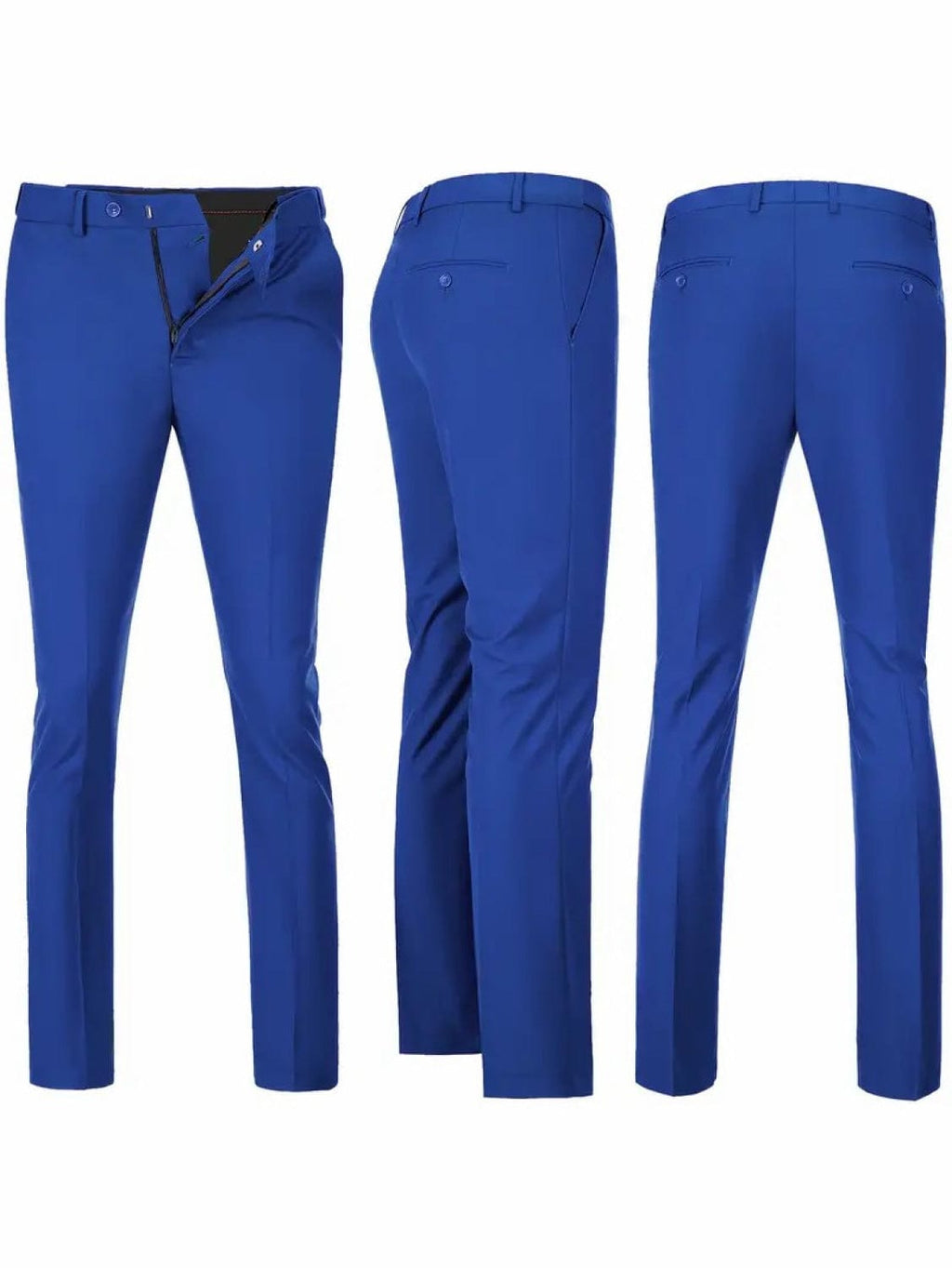 Tiavllya Fashion 3 Pieces Mens Suit Flat Notch Lapel Tuxedos For Wedding (Blazer+vest+Pants)